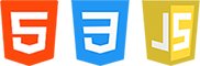 Le icone di HTML5, CSS3 e JavaScript